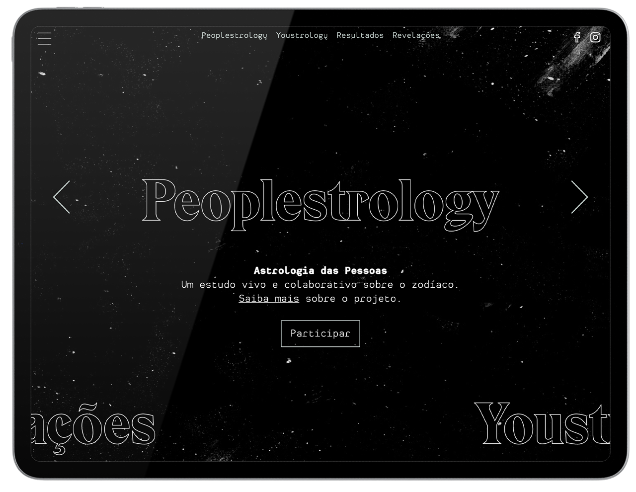 Portfolio - Tela do site Peoplestrology